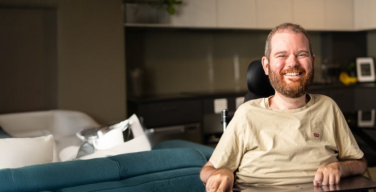 Tristram, Aussie Powerchair Team and Plan Partners' Customer